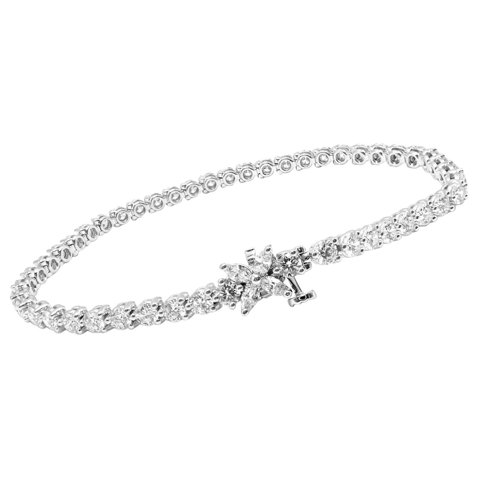 Tiffany and Co. Platinum Diamond Victoria Bracelet 6.53 Carat at