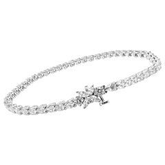 Tiffany & Co. Bracelet tennis Victoria ligne en platine et diamants 4,49 carats