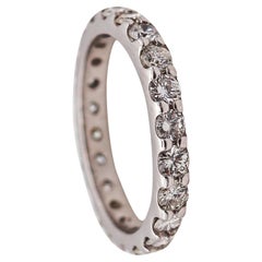 Antiker Platin-Eternity-Ring im Art déco-Stil von 1940 mit 1,32 Karat Diamanten