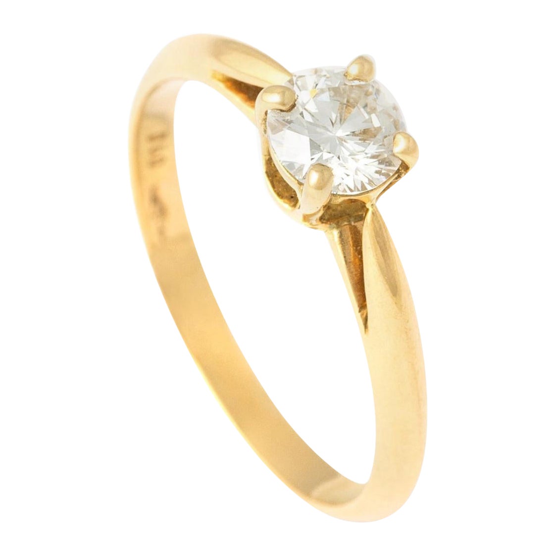 Anillo Diamante Oro Amarillo 18K