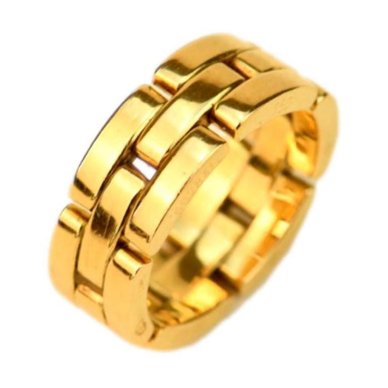 Cartier Maillon Panthere Yellow Gold Ring Size 52 For Sale at 1stDibs | ring  size 52 eu to us, cartier ring design, 52 uk ring size in us