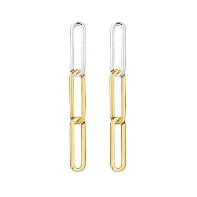 KINRADEN THE SIGH III MEDIUM Earring - 18k gold, 1 silver link (a pair)