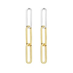 KINRADEN THE SIGH III MEDIUM Earring - 18k gold, 1 silver link (a pair)