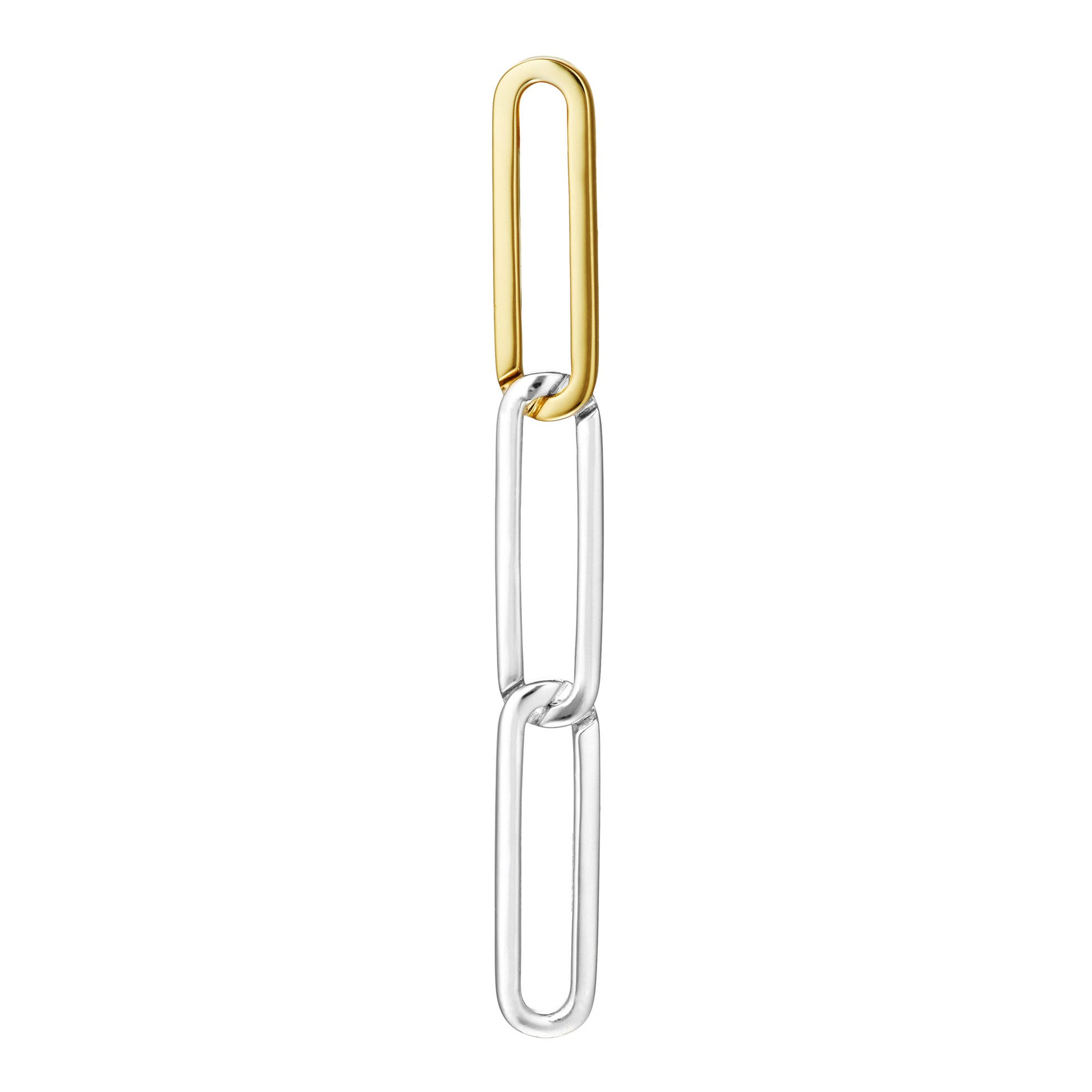 KINRADEN THE SIGH III MEDIUM Earring - sterling silver, 1 gold link For Sale