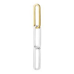 KINRADEN THE SIGH III MEDIUM Earring - sterling silver, 1 gold link