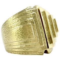 David Webb Ancient World Collection Gold Step Ring 3