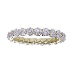1981 Classic Collection Wedding Band Ring : 2 Ct Diamonds in 18K Yellow Gold
