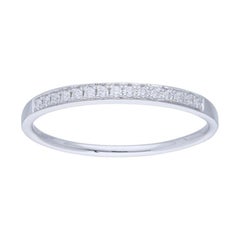 0.09 Carat Diamonds Wedding Band 1981 Classic Collection Ring in 18K White Gold