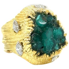 Ilias Lalaounis Vintage-Ring mit Smaragd und Diamant