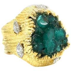 Ilias Lalaounis Vintage Emerald & Diamond Ring