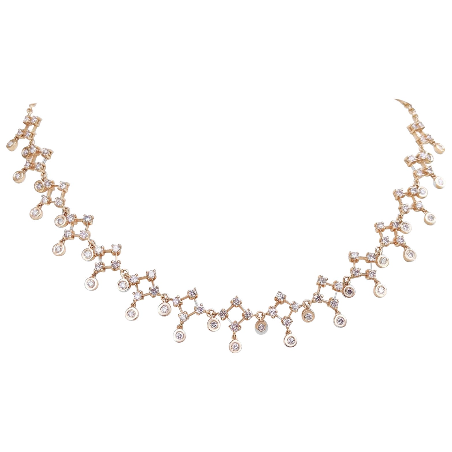 NO RESERVE! IGI 2.68cttw Pink Diamonds 14K Pink Gold Necklace at