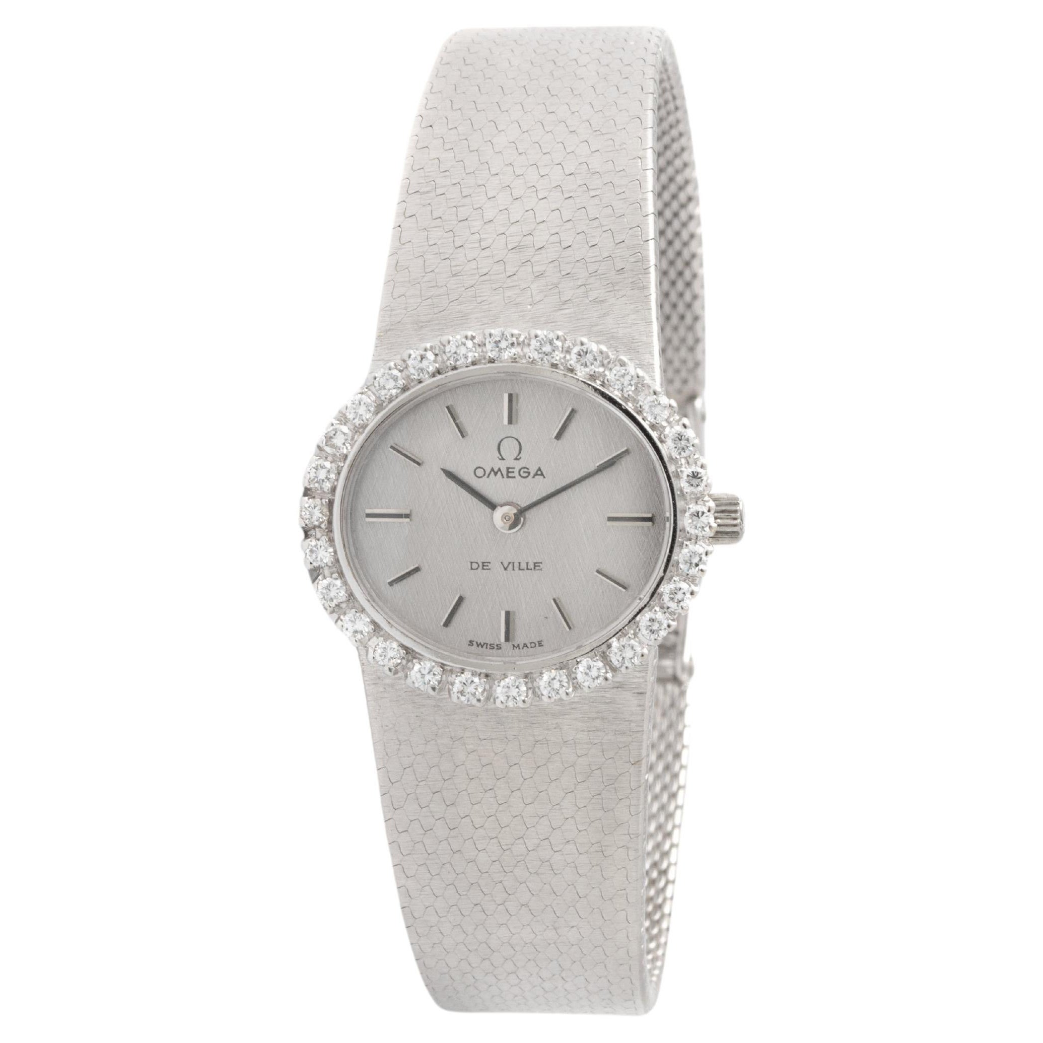 Reloj de pulsera Omega Diamante Oro Blanco 18K 1970S