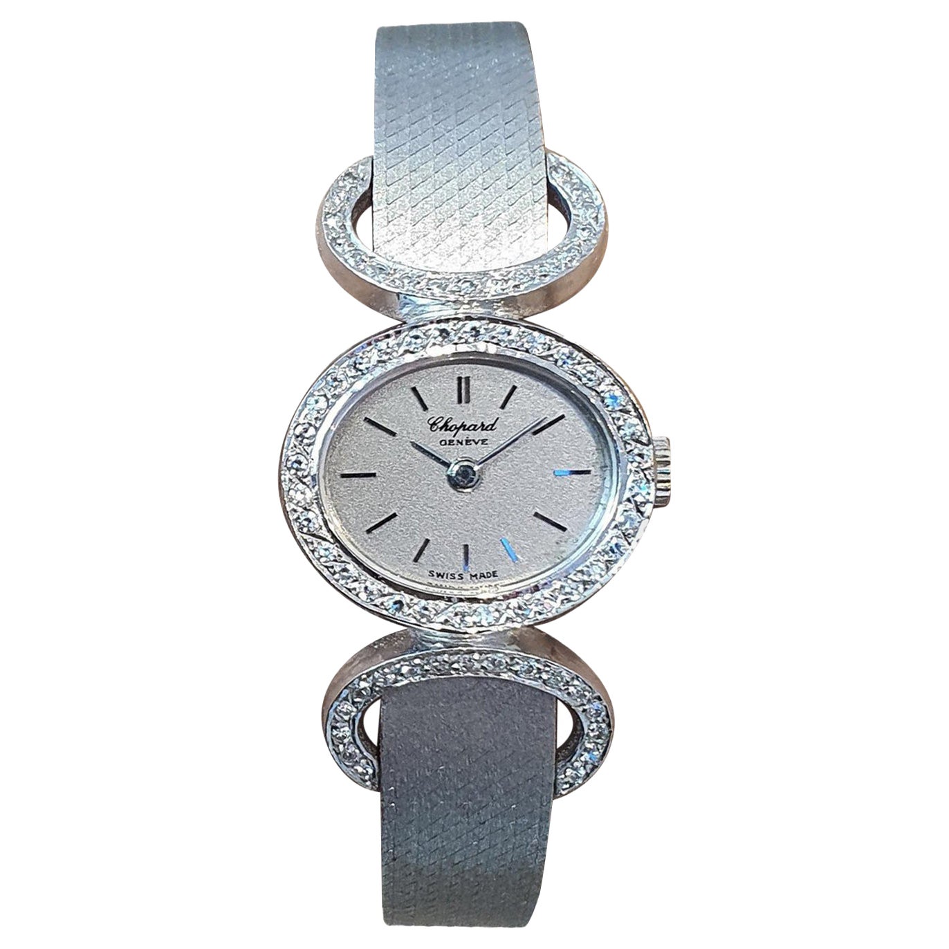 Chopard Diamond White Gold 18K Wristwatch 1970S