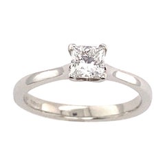 0.40ct Princess Cut Diamond Solitaire Ring in Platinum