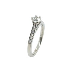 Bague solitaire en platine de 0,33 ct de diamant