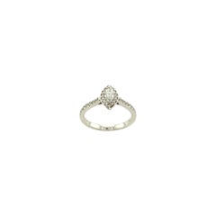 IGI Certified 0.40ct Marquise Diamond Ring in 18ct White Gold