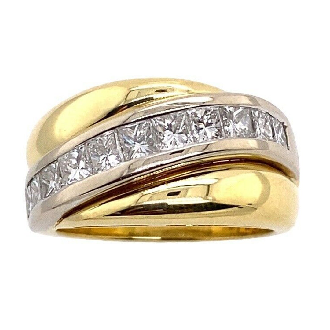 Diamond Band Ring 1.32ct G/VS1 Clarity in 18ct Yellow Gold For Sale