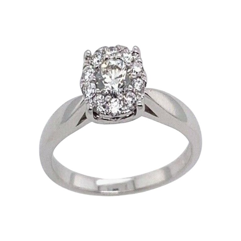 Classic 18ct White Gold Diamond Solitaire Ring with 0.33ct F/VS Diamonds For Sale
