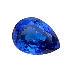 Pear Shaped Blue Tanzanite Stone 4.50 carats Natural Tanzanian Gemstone