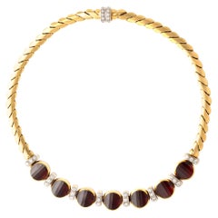 Pomellato Diamond Garnet Gold 18K Necklace