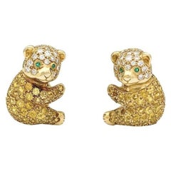 Van Cleef & Arpels Bear Earrings in 18K Yellow Gold