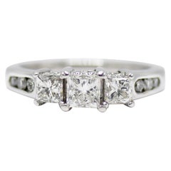 Vintage 14K White Gold Diamond Engagement Ring 1.25TDW, 4.5g