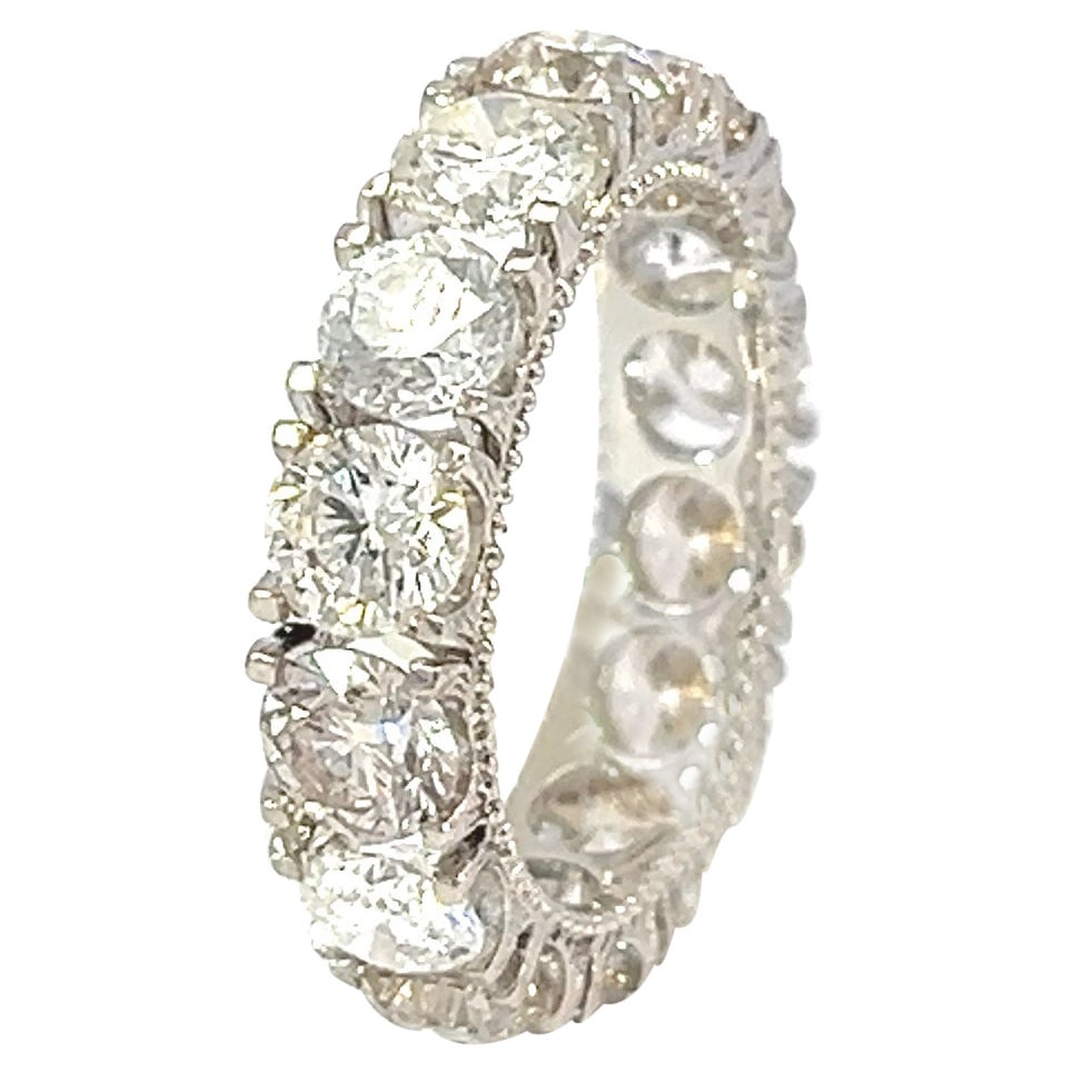 Rare 14k White Gold Old European Style 5.64 Carat Diamond Eternity Band Ring

Introducing the extraordinary Rare 14k White Gold Old European Style Diamond Eternity Band Ring. This is a truly exceptional piece of fine jewelry that captures the