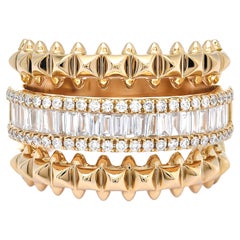 Eternity-Ring, natürlicher Diamant 0,83 Karat 18KT Gelbgold Baguette Designer Eternity-Ring 