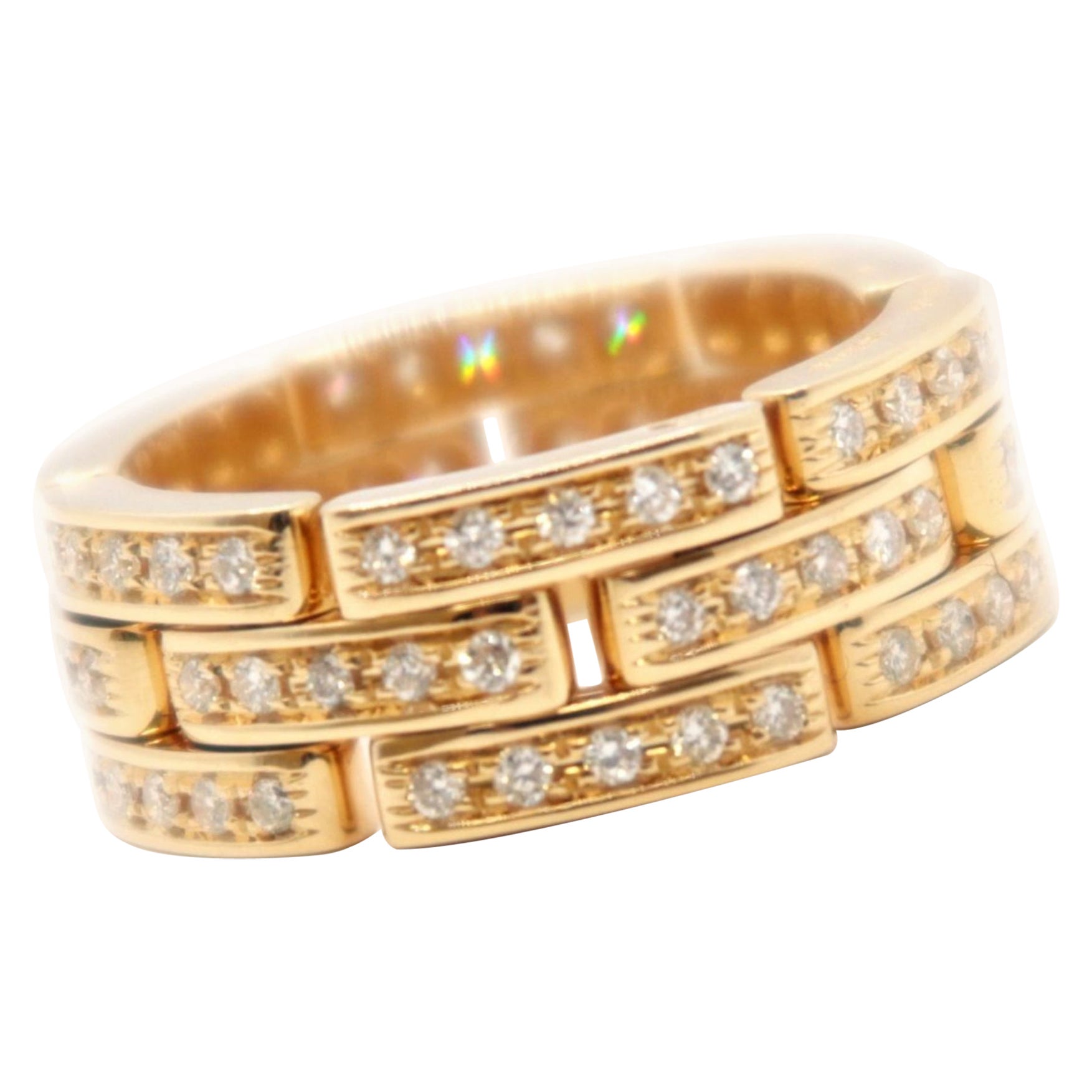 Cartier Diamond Ring in 18K Yellow Gold For Sale