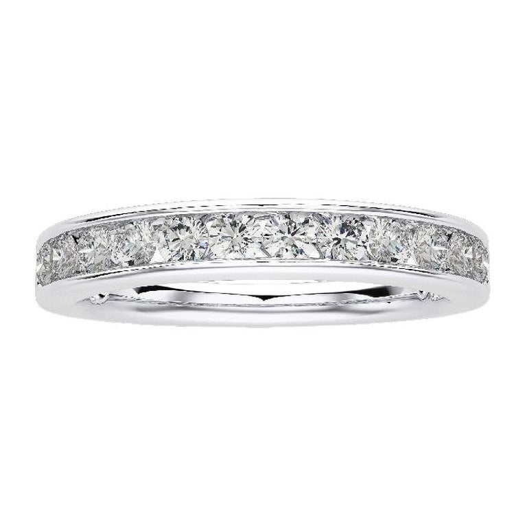 1981 Classic Collection Wedding Band Ring: 1 Ct Diamonds in 14K White Gold For Sale