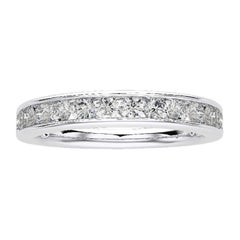 1981 Classic Collection Wedding Band Ring: 1 Ct Diamonds in 14K White Gold