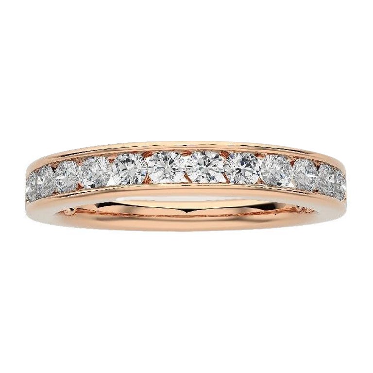 1981 Classic Collection Wedding Band Ring: 1 Ct Diamonds in 14K Rose Gold For Sale