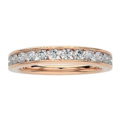 1981 Classic Collection Wedding Band Ring : 1 Ct Diamonds in 14K Rose Gold (anneau de mariage de la collection Classic : 1 Ct Diamonds in 14K Rose Gold)