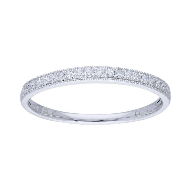 0.25 ctw Diamond Wedding Band 1981 Classic Collection Ring in 14K White Gold For Sale