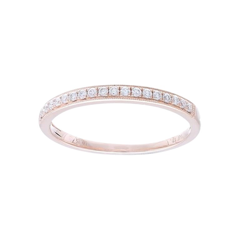 0.25 ctw Diamond Wedding Band 1981 Classic Collection Ring in 14K Rose Gold For Sale