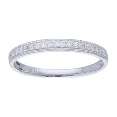 0.25 Ct Diamants en or blanc 14K bague de mariage collection Classic 1981