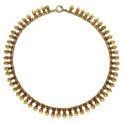 Antique Wiese 18ct Yellow Gold fringe-style Archaeological Revivalist Style Circa 1890