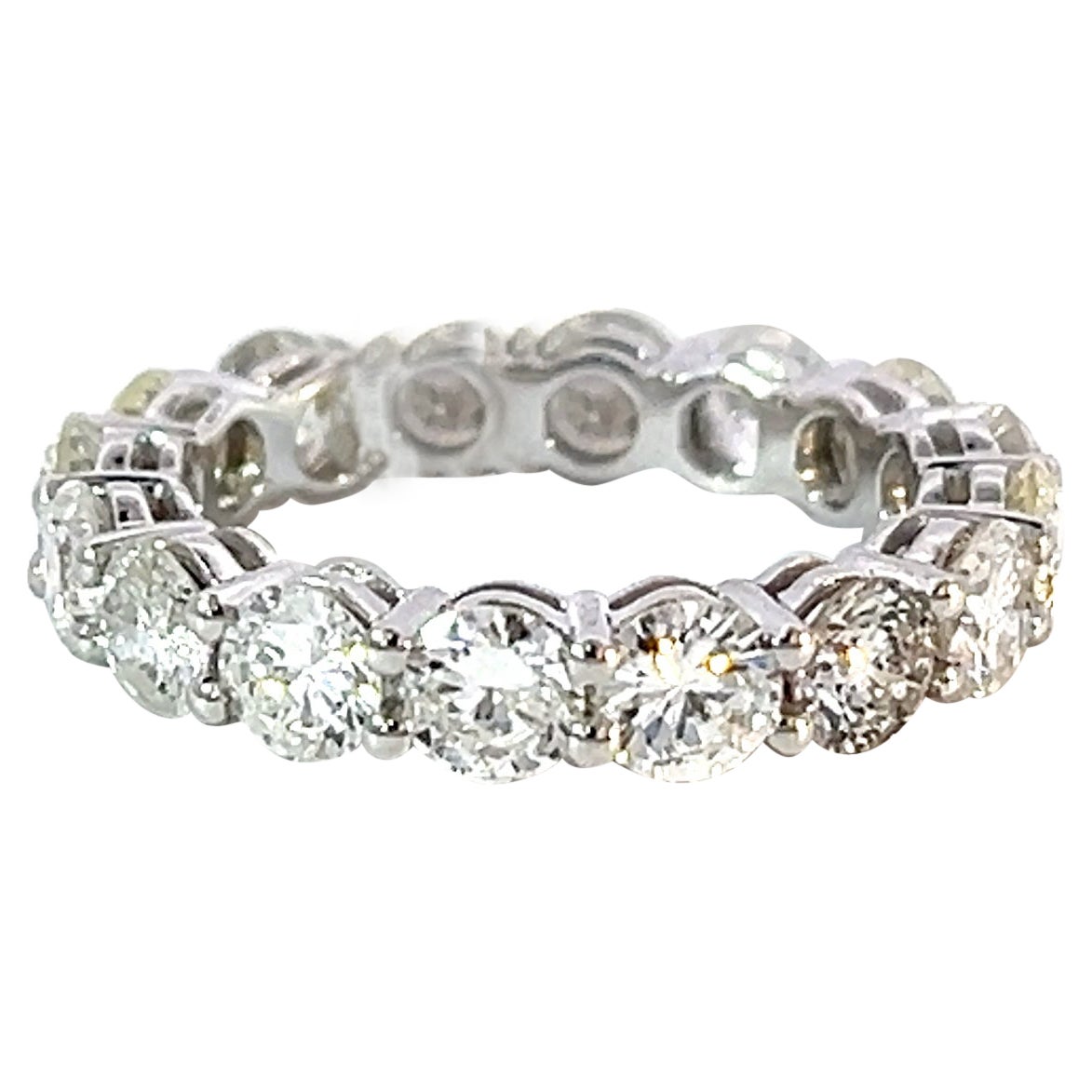 Classic 14k Gold 3.66 Carat Elegant Eternity Band Diamond Ring