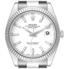 Rolex Datejust 41 Steel White Dial Oyster Bracelet Mens Watch 126334 Box Card