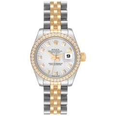 Rolex Datejust Acciaio Oro Giallo Diamante Orologio da donna 179383 Scheda Scatola