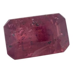 1.33ct Emerald Cut Red Ruby Unheated