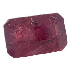 1.33ct Emerald Cut Red Ruby Unheated