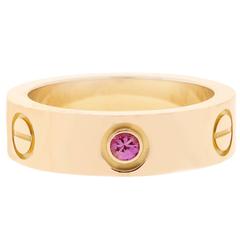 Cartier Pink Sapphire Gold LOVE Ring