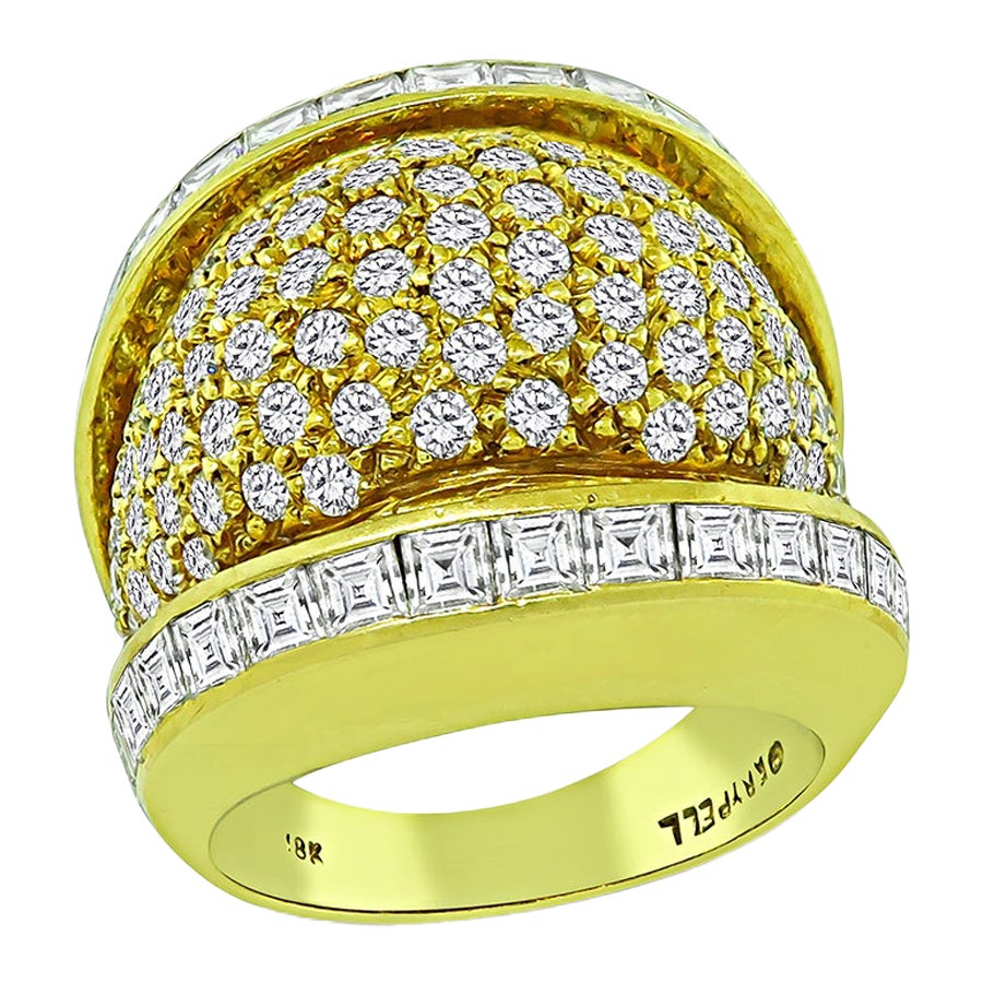 Krypell 4,00 Karat Diamant-Goldring aus Gold im Angebot