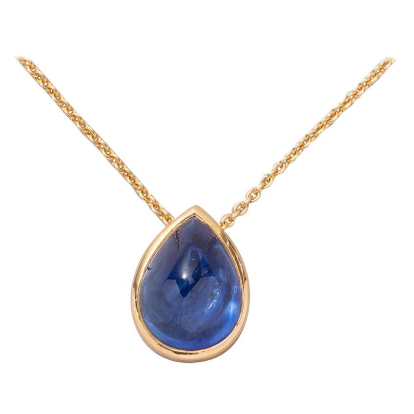 Gold and sapphire pendant For Sale