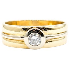 18k Bezel Set Diamond Band Ring