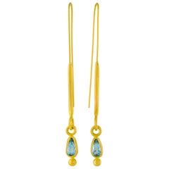 PHILIPPE SPENCER 1.27 ct. Boucles d'oreilles pendantes en or 22K & 20K Total