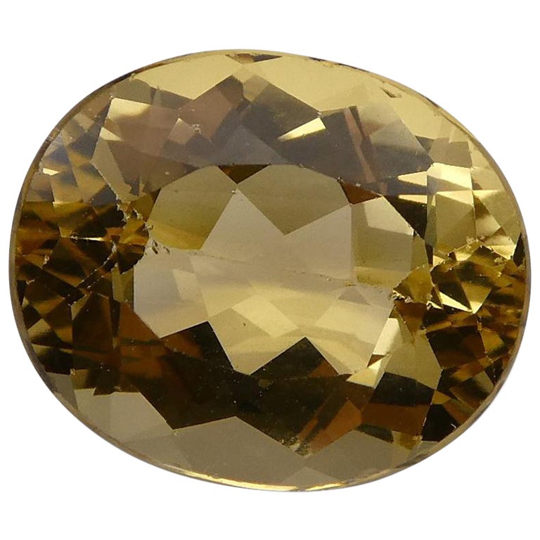 6.05 ct Oval Heliodor/Golden Beryl CGL-GRS Certified For Sale