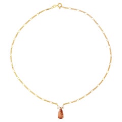 Topas-Diamant-Anhänger-Kette Halskette