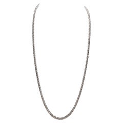 Collier coupe-douce en or blanc 14 carats avec diamants naturels de 5,95 carats